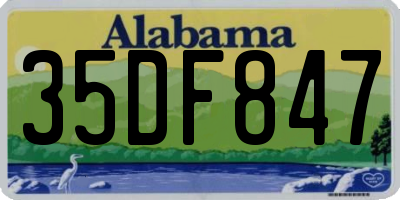 AL license plate 35DF847