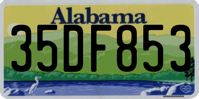 AL license plate 35DF853
