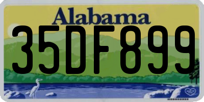 AL license plate 35DF899