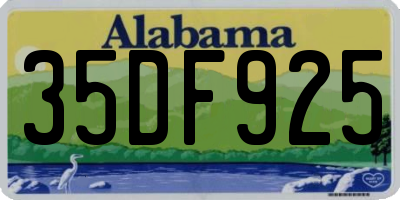 AL license plate 35DF925