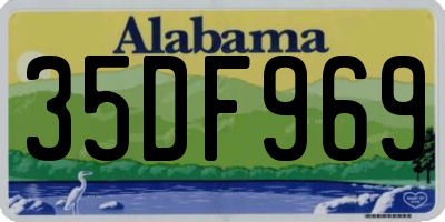 AL license plate 35DF969