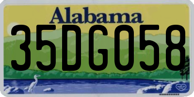 AL license plate 35DG058
