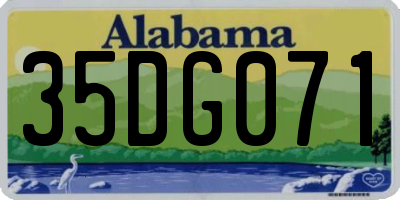 AL license plate 35DG071