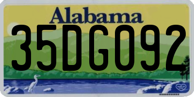 AL license plate 35DG092