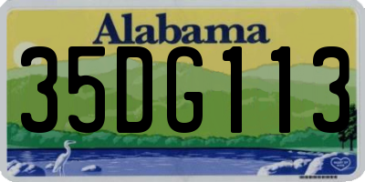 AL license plate 35DG113