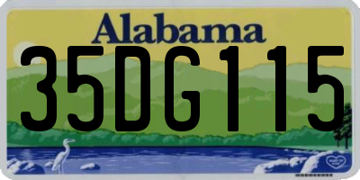 AL license plate 35DG115