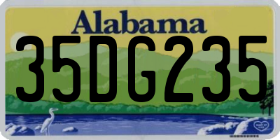 AL license plate 35DG235
