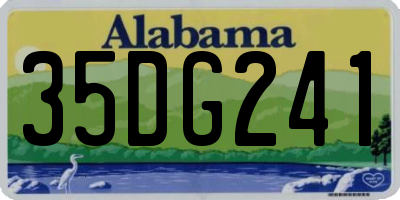 AL license plate 35DG241
