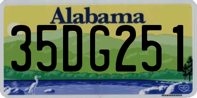 AL license plate 35DG251
