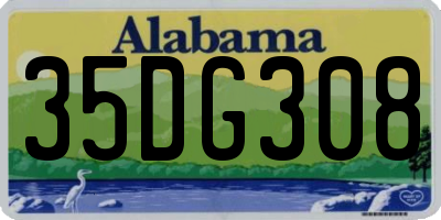 AL license plate 35DG308