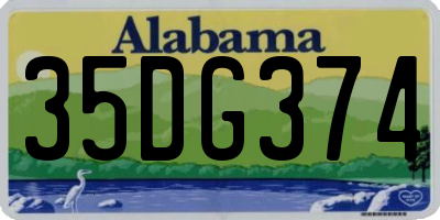 AL license plate 35DG374