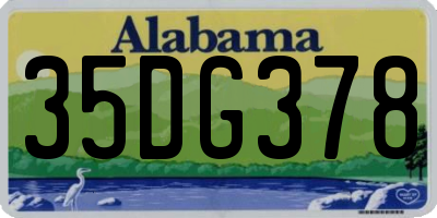 AL license plate 35DG378