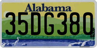 AL license plate 35DG380