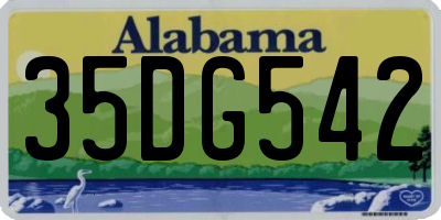 AL license plate 35DG542