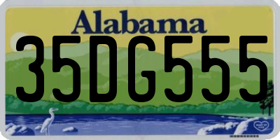 AL license plate 35DG555