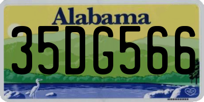AL license plate 35DG566