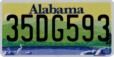 AL license plate 35DG593