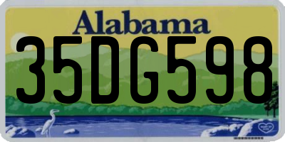 AL license plate 35DG598