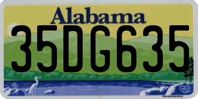 AL license plate 35DG635