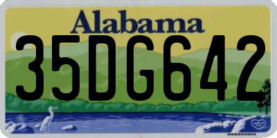 AL license plate 35DG642