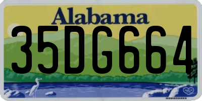 AL license plate 35DG664