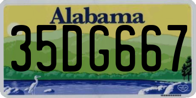 AL license plate 35DG667