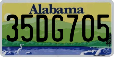 AL license plate 35DG705