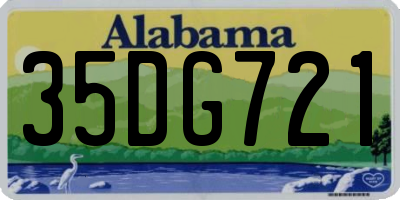 AL license plate 35DG721