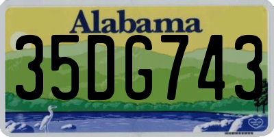 AL license plate 35DG743