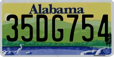 AL license plate 35DG754