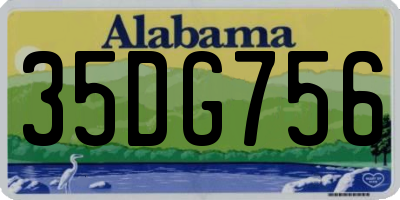 AL license plate 35DG756