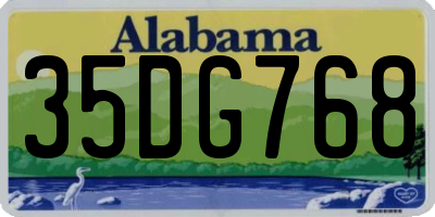 AL license plate 35DG768