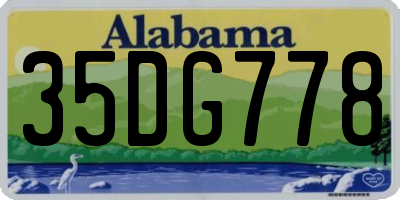 AL license plate 35DG778