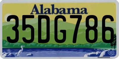 AL license plate 35DG786