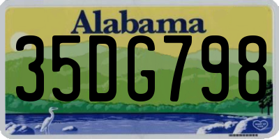 AL license plate 35DG798