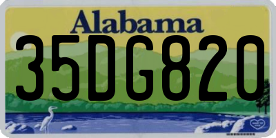 AL license plate 35DG820