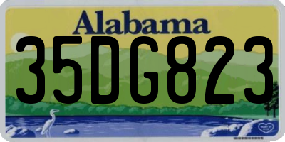 AL license plate 35DG823