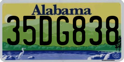 AL license plate 35DG838