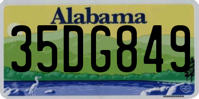 AL license plate 35DG849