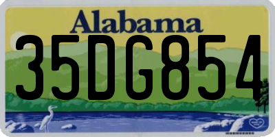 AL license plate 35DG854