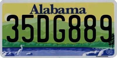 AL license plate 35DG889