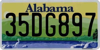 AL license plate 35DG897
