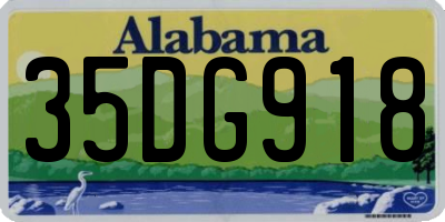 AL license plate 35DG918