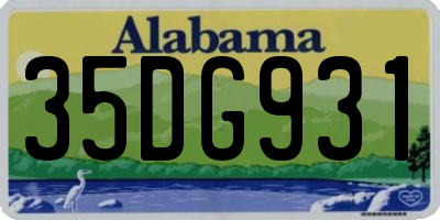 AL license plate 35DG931