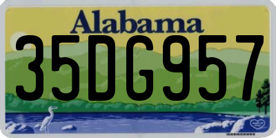 AL license plate 35DG957