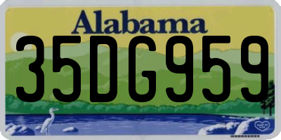 AL license plate 35DG959