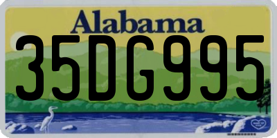 AL license plate 35DG995