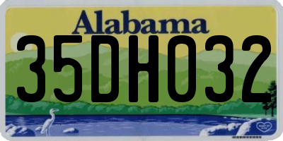 AL license plate 35DH032