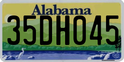 AL license plate 35DH045