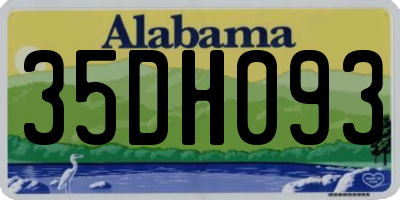 AL license plate 35DH093